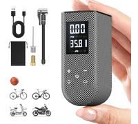 GPUTEK Mini Bomba de Aire Bicicleta, Inflador Electrico Bicicleta Portátil con Medidor, 100PSI, para Bicicletas de Carretera, E-Bike, Mountain Bike