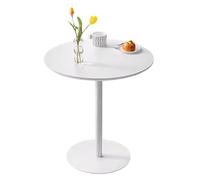 GPWDIEJB Mesa Alta de bistró, Mesa Redonda para cócteles con Tablero Fijo y Base Estable, Mesa Auxiliar pequeña para Eventos o Uso doméstico - Blanco (tamaño: 40 x 62 cm)