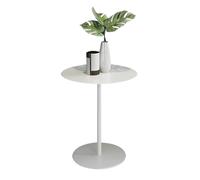 GPWDIEJB Mesa Auxiliar Redonda, Mesa de Centro pequeña para Sala de Estar, Mesa de Bar Blanca para cócteles, Mesa de bistró para Interior y Exterior, Mesa de mostrador de Bebidas, Mesa Auxiliar Peque