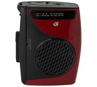 GPX Reproductor de Casete portátil, 3.54 x 1.57 x 4.72 Pulgadas, Requiere 2 Pilas AA, no Incluidas, Rojo/Negro (CAS337B)