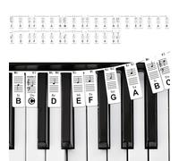 GPXIIZ Guía de Notas de Piano para Principiantes | Pegatizas de Teclado de Piano Extraíbles Etiquetas de Nota para 61 teclas | DO-RE-MI-FA-SOL-LA-SI | No Necesita Pegatinas | Reutilizable