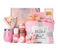 GQIRIL Cesta de regalo para mujer, juego único de regalo de cumpleaños para el día de la madre, juego de canasta de regalo de spa relajante para baño, paquete de cuidado personal para su madre
