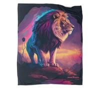 GQmoney Manta de sofá de El Rey León, súper Suave y esponjosa Manta de Microfibra Polar, cálida y esponjosa Manta de Felpa para Cama, sofá para otoño e Invierno, 40 x 50 Pulgadas (100 x 130 cm)