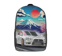 GQmoney Mochila escolar con diseño de coche deportivo de arte, mochila para niñas y niños, mochila de gran capacidad, mochilas escolares ligeras para niños y estudiantes de 17 pulgadas.