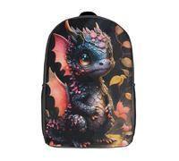 GQmoney Mochila escolar de 17 pulgadas con estampado de dragón en 3D para niños, mochilas de viaje de alta capacidad, bolsas de libros de moda, mochila escolar para niños