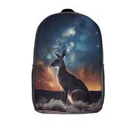GQmoney Mochila escolar Kanaroo Beneath The Stars con impresión 3D para niños, mochila de viaje de alta capacidad, mochila escolar para niños de 17 pulgadas
