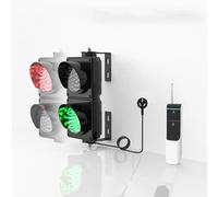 GQMYCDM Semaforo LED, Luz de Tráfico LED de 100 mm (4 Pulgadas), Luz de Muelle de Carga Industrial, Lámpara de Señal para Pared, con Control Remoto, Plug & Play - Semáforo(3m)