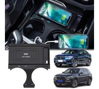 GQQSXZNTD Cargador Inalámbrico para Coche para BMW 2018-2024 X3/X4, 2019-2024 X3M/X4M, 2021-2024 iX3 con 27 W USB y Tipo CPanel Accesorios Consola Central, Cargador Rápido para i-Phone Sam-Sung