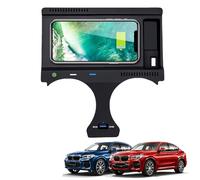 GQQSXZNTD Cargador Inalámbrico para Coche para BMW X3/X4/X3M/X4M 2019-2024 Todos los Modelos, Placa de Carga Rápida 15W con Caja Consola Central con Puertos USB 27W para i-Phone y Sam-Sung