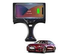 GQQSXZNTD Cargador Inalámbrico para Vehículos para BMW 2 Series/3 Series/4 Series/i3/i4 (2022-2024), Bandeja Cargador Móvil Carga Rápida 15W con 27W USB Puerto Cargador Inalámbrico Teléfono Móvil Qi