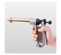 GQQSXZNTD Jeringa para Ganado, Jeringa para Animales Ajustable Continua, de Acero Inoxidable, Jeringa Semiautomática para Ganado Vacuno, Ovino, Porcino y Caprino(Size:25ML)