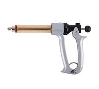 GQQSXZNTD Jeringa Veterinaria, Jeringa Continua Ajustable Semiautomática de Acero Inoxidable, Inyección de Vacuna Veterinaria para Ganado, Ovejas, Cerdos y Cabras(Size:25ML)