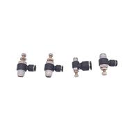 GQSKHLDEB 10pcs a Lot Air Cylinder Throttle Valve Thread 1/8 1/4 3/8 BSP, Hose 5/16 1/4 3/8 1/2 Inch Pneumatic Fittings(Npt Thread,5-16 INCH-1/4)(Npt Thread,1/4-1/4)