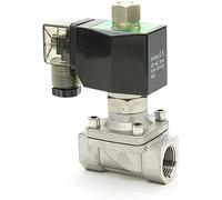 GQSKHLDEB Solenoid Valves Stainless Steel 3/8 /1/2 Orifice 15mm 16 Bar Normally Open Pilot Solenoid Valve SS304 Water Seals Useful(AC 220v,SPU15K)