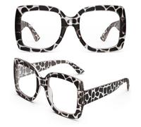GQUEEN Gafas Sin Graduar Mujer Hombre Cuadrada Grande Gruesa Retro Lentes Transparentes Montura UV400