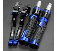 GQUIKGW Reemplazar Puños De Motocicleta, Extremos Manillar Para YAMAHA TMAX530 2001 2002 2003 2004 2005 2006 2007 TMAX 530, Palancas Embrague Freno Plegables(Blu)
