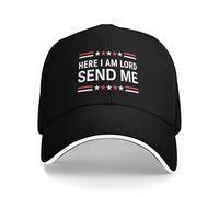 GQWJKSZ Aquí Estoy, Señor, envíame, Sombrero, Gorras de Golf cristianas para Hombres y Mujeres, Gorras de papá