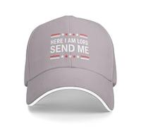GQWJKSZ Aquí Estoy, Señor, envíame, Sombrero, Gorras de Golf cristianas para Hombres y Mujeres, Gorras de papá