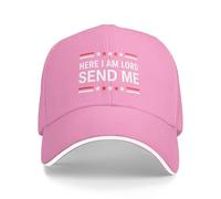 GQWJKSZ Aquí Estoy, Señor, envíame, Sombrero, Gorras de Golf cristianas para Hombres y Mujeres, Gorras de papá