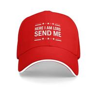 GQWJKSZ Aquí Estoy, Señor, envíame, Sombrero, Gorras de Golf cristianas para Hombres y Mujeres, Gorras de papá