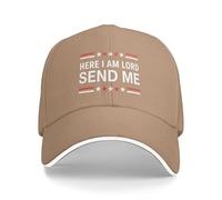 GQWJKSZ Aquí Estoy, Señor, envíame, Sombrero, Gorras de Golf cristianas para Hombres y Mujeres, Gorras de papá