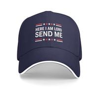 GQWJKSZ Aquí Estoy, Señor, envíame, Sombrero, Gorras de Golf cristianas para Hombres y Mujeres, Gorras de papá