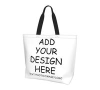 GQWJKSZ Bolso de mano personalizado Bolso personalizado Agregue su diseño para viajes, negocios, compras, bolso de hombro personalizado para mujeres