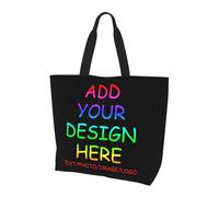 GQWJKSZ Bolsos de mano personalizados con tu logotipo de equipo, imagen de texto, viajes, negocios, compras, bolso de hombro personalizado para profesora