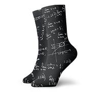 GQWJKSZ Calcetín corto para mujer para hombre, 30cm, fórmulas matemáticas, patrón sin costuras, calcetines atléticos clásicos de algodón para correr, regalos de Fitness