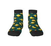 GQWJKSZ Calcetines casuales de la tripulación de la novedad 12 pulgadas Cute Yellow Chickens Full Print Jogging Running Fitness Sport Yoga Gym Calcetín de moda para hombres, mujeres, niñas y niños