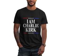 GQWJKSZ Camiseta Negra Soy Charlie Kirk Descansa en Paz