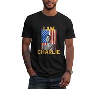GQWJKSZ Camiseta Negra Soy Charlie Kirk Descansa en Paz