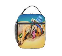 GQWJKSZ Chihuahua borracho tiene una siesta lonchera aislada con cara tonta loca y divertida, bolsa de almuerzo reutilizable para el almuerzo, bolsa de mano enfriadora Bento