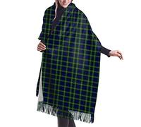 GQWJKSZ Clan Bannerman Tartan 6 Bufanda larga y ancha para mujer Clan Congilton Tartan Cashmere Feel Shawl Wrap Bufanda cálida de invierno 77x27 pulgadas