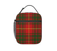 GQWJKSZ Clan Bruce - Fiambrera con aislamiento a cuadros de tartán escocés, bolsa de almuerzo reutilizable para el almuerzo, bolsa de mano enfriadora Bento