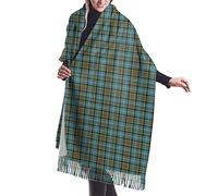 GQWJKSZ Clan Cathcart Tartan Mujer Largo y Ancho Clan Congilton Tartan Cashmere Feel Chal Wrap Invierno Bufanda cálida 77x27inch