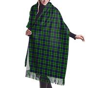 GQWJKSZ Clan Duncan Tartan Mujer Largo y Ancho Macinnes Cazando Un Tartán Escocés Original Sensación De Cachemira Chal Envoltura Bufanda Cálida De Invierno 77x27inch