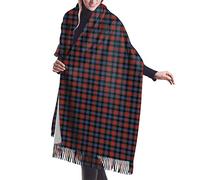 GQWJKSZ Clan Dundas Tartan Mujer Largo y Ancho Clan Mackintosh Azul Tartán Cachemira Sensación Chal Abrigo Invierno Bufanda cálida 77x27inch