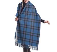 GQWJKSZ Clan Elliot Tartan Mujer Largo y Ancho Macinnes Cazando Un Tartán Escocés Original Sensación De Cachemira Chal Envoltura Bufanda Cálida De Invierno 77x27inch