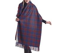GQWJKSZ Clan Mackintosh Blue Tartan Mujer Largo y Ancho Clan Mackintosh Blue Tartan Cashmere Feel Shawl Wrap Bufanda cálida de invierno 77x27 pulgadas