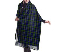 GQWJKSZ Clan Macleod of Harris Tartan Mujer Largo y Ancho Clan Matheson Tartan Cashmere Feel Chal Wrap Invierno Bufanda cálida 77x27inch