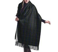GQWJKSZ Clan Murray of Atholl Tartan Mujer Largo y Ancho Clan Rose Caza Tartán Cachemira Sensación Chal Abrigo Invierno Bufanda cálida 77x27 pulgadas