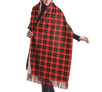 GQWJKSZ Clan Nesbitt Tartan Mujer Largo y Ancho Clan Rose Caza Tartán Cachemira Sensación Chal Abrigo Invierno Bufanda cálida 77x27 pulgadas