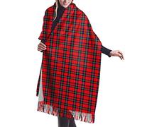 GQWJKSZ Clan Ruthven Tartan Mujer Largo y Ancho Kinross Tartan Cashmere Feel Chal Wrap Invierno Bufanda cálida 77x27inch