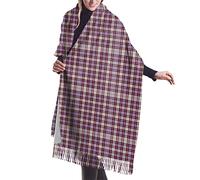 GQWJKSZ Clan Wallace Tartan Mujer Largo y Ancho Macleod&Mcleod Clan Tartan Cashmere Feel Chal Wrap Invierno Bufanda cálida 77x27inch
