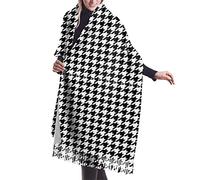 GQWJKSZ Clásico Diente De Perro Mujer Largo Y Ancho Clan Forbes Tartán Cachemira Sensación Chal Abrigo Invierno Bufanda Cálida 77x27inch