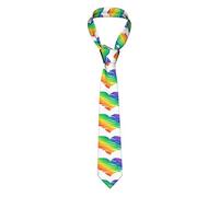 GQWJKSZ Conjunto de corbata Orgullo gay Concepto Lgbt Banderas coloridas Corbata para hombre Corbata delgada para niños Impreso Novedad Divertida para bodas Fiesta de baile