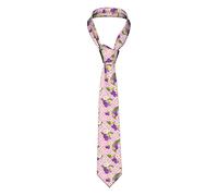 GQWJKSZ Corbata De Hombre 3D Pensamientos Manzanillas Rosa A Cuadros Traje De Negocios Para Hombre Formal 8 Cm Accesorio De Disfraz Para La Escuela Trabajo Favor De Fiesta Boda