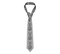 GQWJKSZ Corbata para hombre 3D Déjame en paz Solo estoy hablando con mi gato Traje de negocios para hombre Formal 8 cm Accesorio de disfraz para la escuela Trabajo Fiesta Favor Boda
