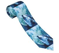 GQWJKSZ Corbatas para hombres Divertido Rayo Trueno Lobo Estampado Casual Formal Elegante Corbata para hombre 3.15 "/8 cm Para bodas Fiesta Negocio Trabajo diario